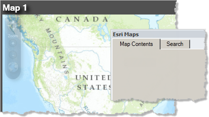 地图和“Esri Maps”面板