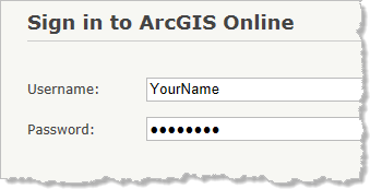 登录 ArcGIS Online