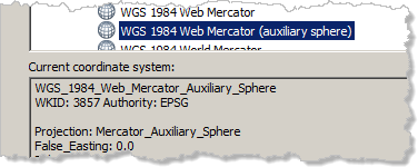 WGS 1984 Web 墨卡托（辅助球体）